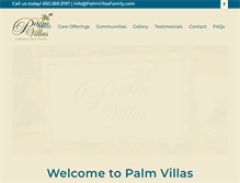 Tablet Screenshot of palmvillasfamily.com